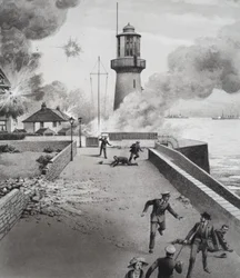 Phare sous les bombardements