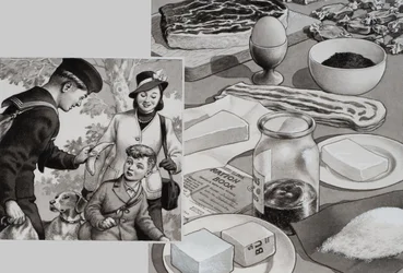 Rations de guerre (gouache sur papier)