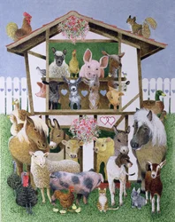 Animal Playhouse (huile sur toile)
