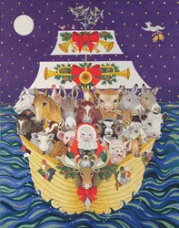 Arrivée de Noël (huile sur toile)