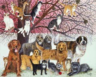 Gui magique (huile sur carton)