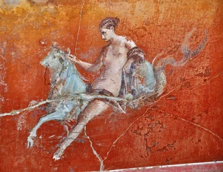 Oplontis, près de Naples, Italie (Napoli, Italia) : peintures murales de la Villa Poppaea - détail d
