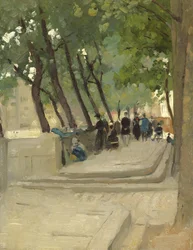Le Marché du Livre Rive Gauche, Paris, vers 1900