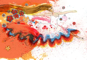 Ballerine, 2025 (acrylique ; numérique)