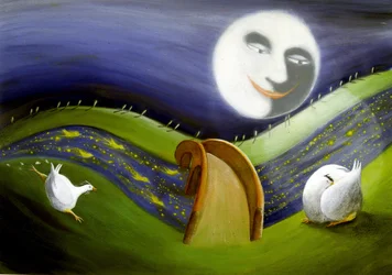 Paysage de la pleine lune