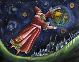 Michel de Nostradamus, astrologue. Illustration de Patrizia La Porta