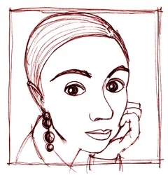 Portrait, 2018 (Encre sur papier)