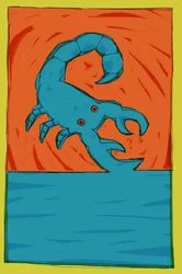 Zoodiaco 2, scorpion, 2005 (Collage Acrylique )