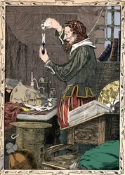 Guy Fawkes préparant la mèche lente, 1902