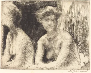 Femme Nue Auprès d