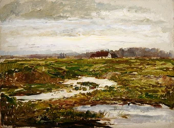 Un paysage bavarois des contreforts des Alpes