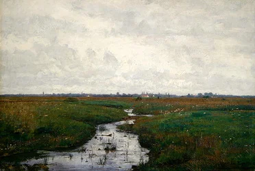 Un ruisseau sur la lande près de Dachau