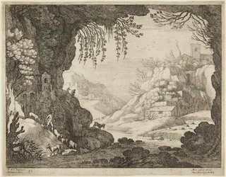 Chevrier dans une grotte
