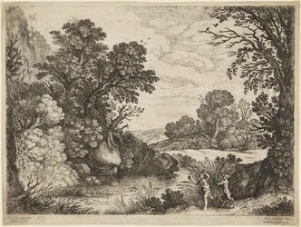 Nymphe et satyre