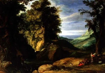 Paysage avec voyageurs, vers 1610-15