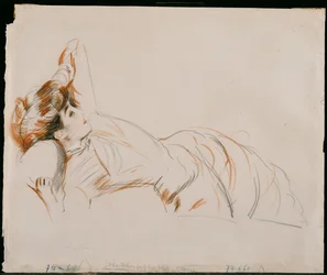 Une Dame Élégante Allongée