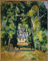 Allee a Chantilly - Avenue à Chantilly (peinture sur toile)