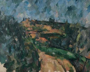 Virage de la route en haut du Chemin des Lauves