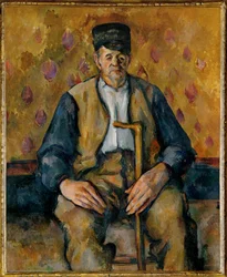 Fermier assis (huile sur toile)