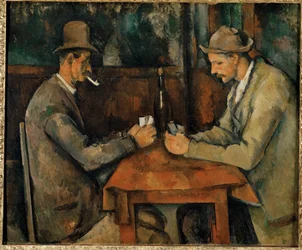Les joueurs de cartes … (oil on canvas)