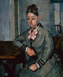 Madame Cézanne appuyée sur une table, vers 1873