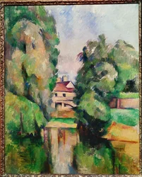 Moulin sur la rivière (huile sur toile)