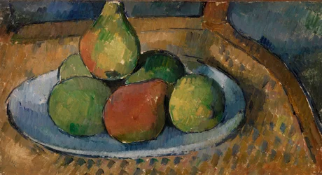 Assiette de fruits sur une chaise