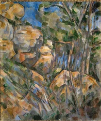 Rochers pres des grottes au-dessus de Chateau-Noir (oil on canvas)