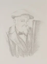 Autoportrait devant un chevalet
