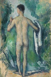 Baigneuse debout, vue de dos