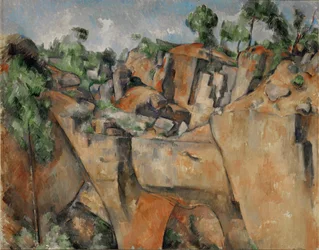 La carrière de Bibemus, Provence, France (peinture sur toile)