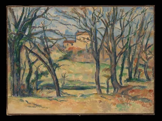 Arbres et maisons près du Jas de Bouffan
