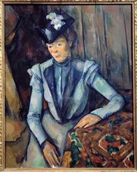 Femme en bleu, peinture de Paul Cézanne (1839-1906)