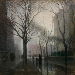 La place après la pluie