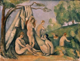 Baigneuses devant la tente