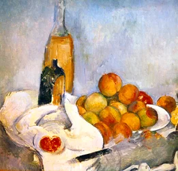 Bouteilles et pommes, vers 1870-1906