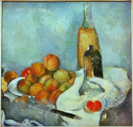 Bouteilles et pêches
