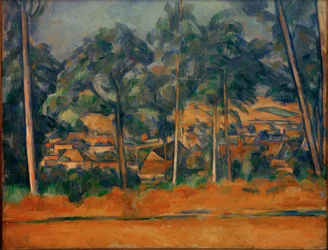 Village derrière les arbres