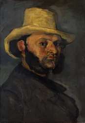 Gustave Boyer né en 1840 avec un Chapeau de Paille