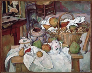 Table de cuisine ou Nature morte avec panier
