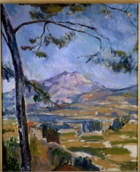 La montagne Sainte-Victoire, peinture de Paul Cézanne (1839-1906), XIXe siècle. Dimensions 0,55 x 0,45 m, Paris, musée d
