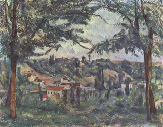Le Hameau des Pâtis à Pontoise, encadré par des arbres