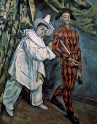 Pierrot et Arlequin Mardi-Gras, vers 1888