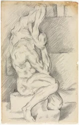 Esquisse de sculpture anatomique recto Esquisse de Madame Cézanne verso, 1881-1884