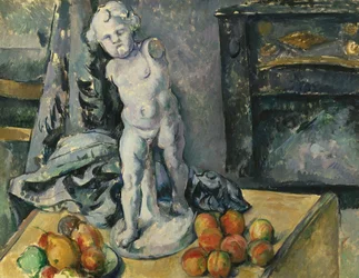 Nature morte avec Cupidon en plâtre, années 1890