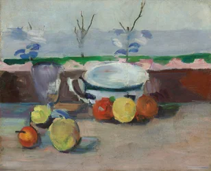 Tasse, verre et fruits, III, c.1877