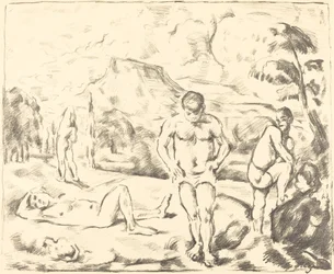 Les baigneurs (Grande plaque)