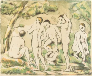 Les Baigneurs (Petite plaque)