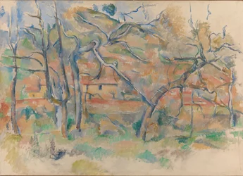 Arbres et maisons, Provence, c.1885