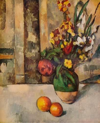 Vase de Fleurs et Pommes, 19e siècle